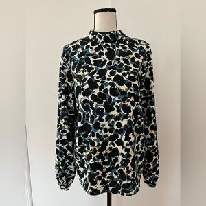 Animal Print shirt blue black Zara
